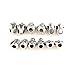 ShineIn Metal Skull Beads for Jewelry Making Paracord Accessories DIY Large Hole Spacer Beads 12 Pack