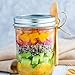 Tebery 15 Pack Clear Mason Jars 8 Oz, Regular Mouth Mason Jars Canning Glass Jars With Airtight lids and Bands