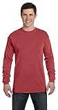 Comfort Colors Ringspun Garment-Dyed Long-Sleeve T-Shirt, XL, CRIMSON