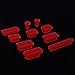 HDE 10pc Anti-Dust Silicone Rubber Port Plugs for MacBook Pro Retina (Red)