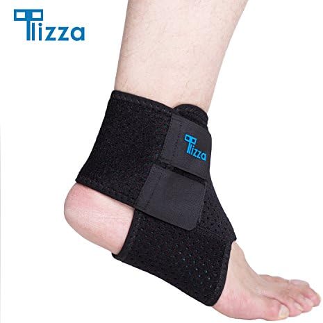 Plizza Ankle Brace Compression Support Running Basketball Athletics Pain Relief Recovery Injury Eases Swelling Achilles Tendon Protection Stabilizer Adjustable Breathable Foot Sleeve Women Men