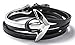 Golastartery Vintage Wild Alloy Anchor Multilayer Hand Weave Leather Cuff Bracelet