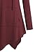 Tencole Long Tops for Women, High Low Long Sleeves Spring Stylish Tunic Sweatshirt Feminine Sexy Embellished Pleated Dress Hoodie Tops Oversized Unique Hooded T Shirts Halloween Outfits Wine XL