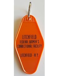 Orange Is the New Black Litchfield Correctional Facility Inspired Key Tag in Orange and Black