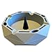 Bowl & Pipe Ashtray with Poker - Heat Resistant Silicone - Dishwasher Safe for Easy Cleaning (Grey)