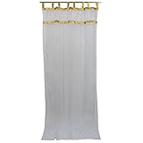 Mogul Interior 2 Indian Curtains Rust Golden Sheer Drapes 2 (length 96 ,width 48") (84x48")