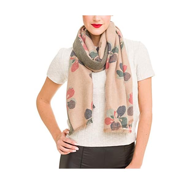 MELIFLUOS DESIGNED IN SPAIN Bufanda Pañuelo Cuello Fular de Mujer Viscosa Flores Invierno Suave Elegante | DeHippies.com