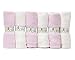 PUPIKI Baby Washcloths 6 Ultra-Soft Baby Washcloth Face Towels Extra Absorbent 10X10 Newborn Premium Towel Pack Unisex Great White & Pink
