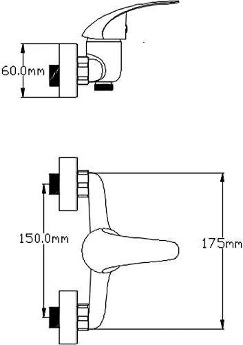 DP Bath Naranjo - Single lever shower mixer tap, 35mm, silver - Image 3