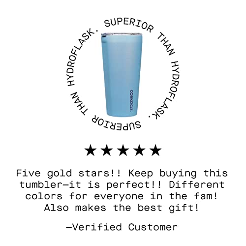 Corkcicle Travel Tumbler, Insulated Water Bottle with Lid, Spill Proof