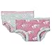KicKee Pants Little Girls Training Pants Set (Set of 2)- Desert Rose Wild Horses and Aloe Sunshine, 2T/3T