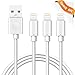 iPhone Charger, Areker 3 Pack 6Ft iPhone Charging Lightning Cable 8 Pin Sync Cord for iPhone 7 Plus 6s 6 Plus SE 5s iPod Nano Touch 5 iPad Mini Air (White)
