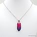 Bisexual pride pendant necklace, chainmaille scales pendant; pink, purple, blue