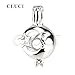 NY Jewelry 925 Sterling Silver Star and Moon Cage Pendants for Pearl, Pearl Cages for Pearl DIY Jewelry Making