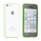Easygoby Ultra Slim Luminescent Glow in the Dark TPU Frame Bumper Case with Clear Transparent Back Cover Hardshell For Apple iphone 5C (2013 Model) ,Green