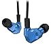 YINYOO Comfort Stereo Earbuds KZ ZS5 Double Dynamic and Double Balance Armature High Resolution Heave Bass Hybrid in Ear Earphone HiFi DJ Monitor Earphones Earplug Headset (Blue no Microphone)