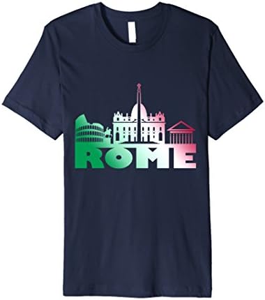 Mens Rome Italy - Skyline - Love this city - T-shirt XL Navy