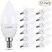 LUNSY E12 LED Candelabra Bulb, 60 Watt Equivalent, 600 Lumens Daylight White 5000K Chandelier Bulbs, Non-Dimmable, 12 Pack