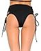 iHeartRaves Side Tie Lace Up High Waisted Rave Booty Shorts (Black, X-Large)