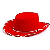 4E's Novelty Child Red Cowgirl Hat for Toddlers & Kids 3-6, for Halloween Jessie Inspired Costume, Felt Cowboy Hat Child Size for Boys & Girls Ages 3 4 5 6 Year Old (Red)