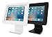 iPad Security Lockable Stand by Maclocks - All-in-One Enclosure with Screen Rotating, Reverse & Tilt. iPad & iPad Air Compatible Lock. Color: White. (AIO-W)