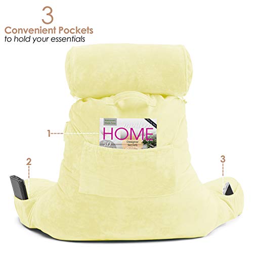 Nestl Reading Pillow, Includes 1 Extra Large Bed Rest Pillow with Arms