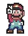 PDP Pixel Pals Nintendo Super Mario World Mario Collectible Lighted Figure, 878-041-NA-SMWM