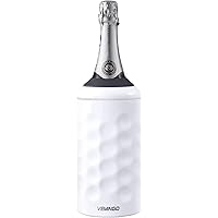 Vemingo Wine Chiller, Stainless Steel Wine Bottle Insulator for Most 750mL Wine Bottles, White
