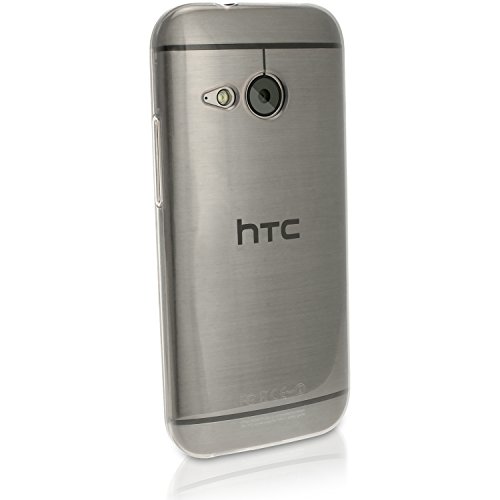 iGadgitz Transparent Clear Glossy TPU Gel Case for HTC One MINI 2 2014 HTC One Remix ( M8 Mini ) + Screen Protector
