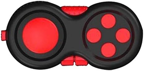 TAKAGISM Fidget Hand Shank Fidget Pad Stress and Anxiety Relief Toys Fidget Dice Anti-anxiety and Depression Cube for Children and Adults (fidget pad red)