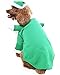 Christmas Dog Costumes with Hat - SCENEREAL Cute Santa Claus Pet Clothes Suit Xmas Outfits for Small Medium Dogs Cats Puppy Cosplay Holiday Gifts, Green Small