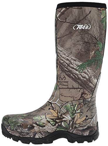 TECS Men's 16" Rubber Boots: Neoprene, Fleece Lining, Waterproof for Hunting, Camping, Fishing, Hiking and The Outdoors, Camo, 10 M US - Thumbnail 5