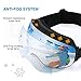Mpow OTG Ski Goggles, Snowboard Skate Goggles, Over Glasses Ski Goggles for Men Women Youth, Snow Goggles with Interchangeable Anti-Fog Spherical Double Lens, UV400 Protection, Helmet Compatible