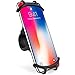 Fnova Bike Phone Mount, Silicone Adjustable Bicycle Phone Holder, Universal Cradle for Any Smartphone with 4.7-6 Inch Screens and All Bicycle Handlebars, Attach and Detach in Seconds (Black 2)