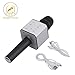 GAGA Wireless Microphone Q7 Karoake Pro, Rechargeable 3-in-1 2600mAh, Portable Handheld Bluetooth Karaoke Microphone and Speaker, Karaoke Machine KTV for iPhone, iPad, Android or PC (Black)