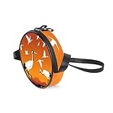 KEAKIA Flying Cranes Round Crossbody Bag Shoulder