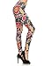 R606-PLUS Playful Florals Print Fashion Leggings