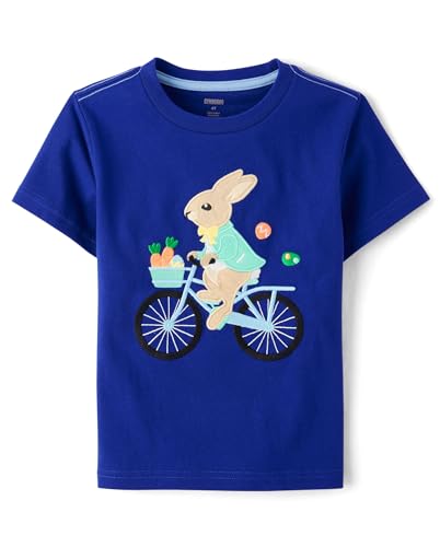 Gymboree,Boys,and Toddler Embroidered Graphic Short Sleeve T-Shirts,Bicycle Bun…