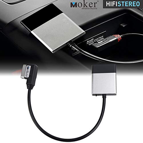 Moker Bluetooth Car Kit for Audi,Volkswagen,Mercedes-Benz,AMI/MDI/MMI Music Interface Adaptor for in car iPod Integration,Compatible Apple iPod iPhone Android Bluetooth Capable Devices - HiFi Sound
