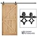 SmartStandard 8ft Heavy Duty Sliding Barn Door Hardware Kit - Super Smoothly and Quietly - Simple and Easy to install - Includes Step-By-Step Installation Instruction - Single Rail -Fit 48