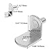 BIGTEDDY - 30x 5mm L-Shaped Support Furniture Kitchen Cabinet Closet Bookcase Shelf Bracket Style Pegs Hardware with Hole Nickel Plated