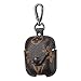 Gift-Hero Compatible with Airpods 1&2 Case,Luxury Classic Leather Shockproof Airpod Cover Designer Stylish Fashion Fun Cool Chic Keychain Design Skin Cases for Girls Man Woman Air pods(Brown Logo Bag)