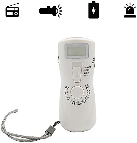 Tiemahun Dynamo Emergency Hand Crank Flashlight Radio Self Powered USB Charging with AM/FM for Outdoor Activities Camping, Hiking, Fishing 360FS