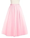 Bridesmay Women Tea Length Tulle Skirt Evening Gown Prom Formal Skirt