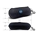 BLUPOND Sunglasses Case Semi Hard EVA Shell with Metal Hanging Hook Belt Clip Sun Glasses Storage (blacksingle)