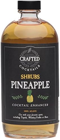 Crafted Cocktails - Pineapple Shrubs - 2 Pack - Use as cocktail enhancer, soda flavoring, or culinary ingredient