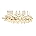 Yean Leaf Bridal Hair Combs Bride Wedding Hair Accessories Gold Headpiece for Women and Girls(Gold)