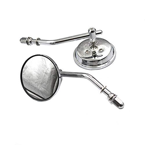USA Shipping Universal Chrome Motorcycle 80mm 3.14" Metal Mirror Round Rearview Mirrors For 8mm Thread Harley Dyna Electra Glide FLHT Heritage Softail Touring