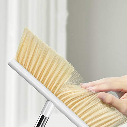 Wuudi 3-delige set bezem en veegschep-wisserbezem, afneembare en opvouwbare bezem en wisserbadkuipset, bezem- en… - Afbeelding 5