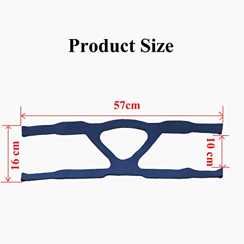 Universal CPAP Headgear, Hersvin Replacement Headband Straps Compatible with Most Nasal, Full-Face Sleep Apnea Masks of Respironics, Resmed, Resmart (Blue)